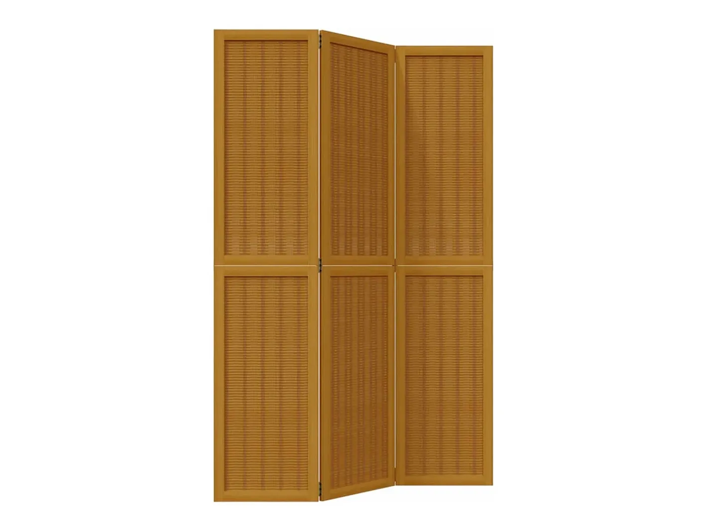 Best Biombo separador de 3 paneles madera maciza paulownia marrón ES292341 Marru00f3n
