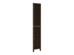 Biombo-Biombo separador de 3 paneles madera paulownia marrón oscuro ES832874 Marru00f3n