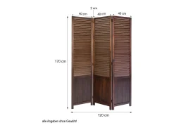 Sale Biombo 120x2x170 cm marrón Marru00f3n