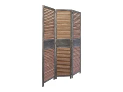 Hot Biombo 120x2x170 cm marrón Paraván Marru00f3n