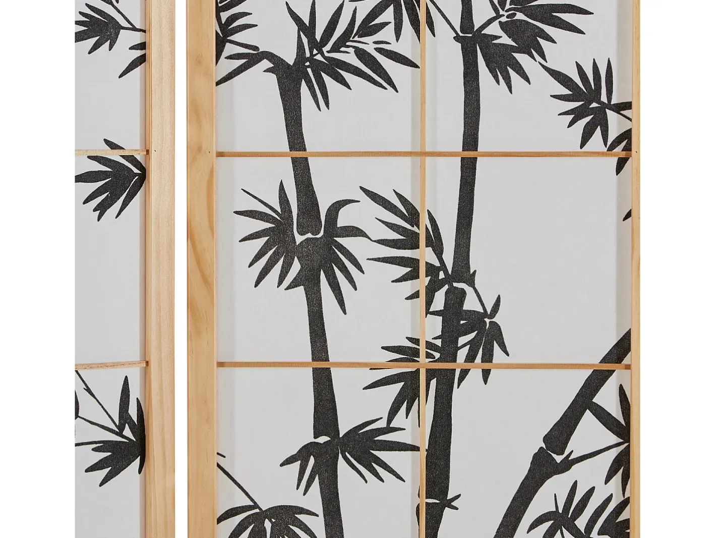 Biombo-Biombo 176x2x179 cm natural Shoji Negro / Marru00f3n