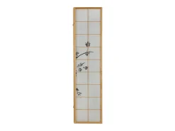 Biombo-Biombo 176x2x179 cm natural Shoji Negro / Marru00f3n
