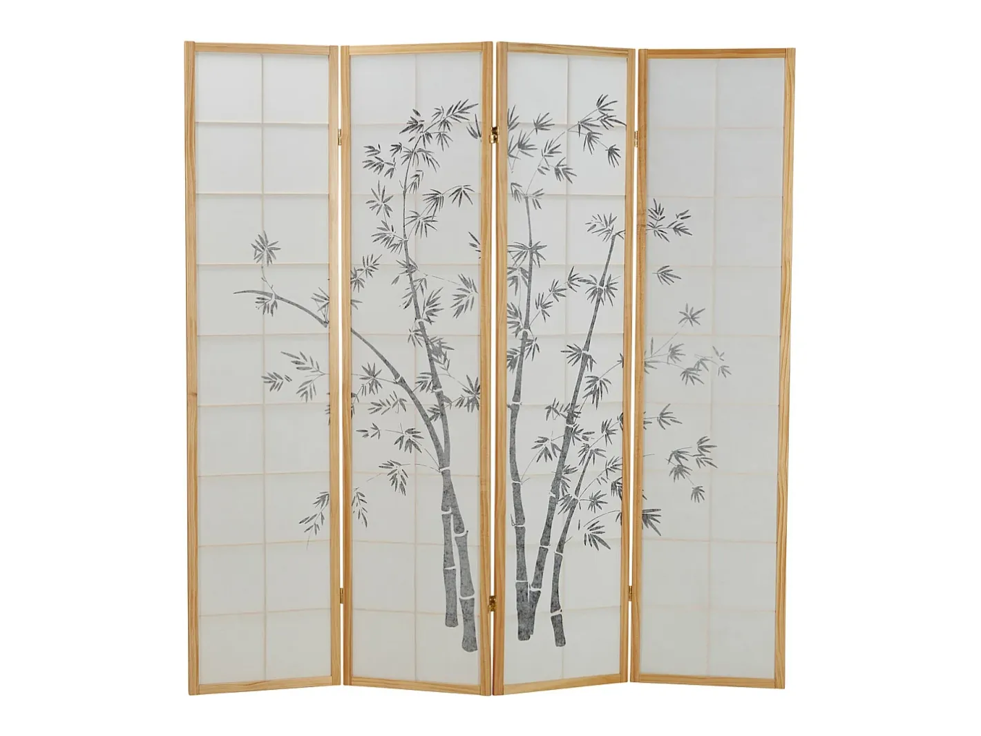 Biombo-Biombo 176x2x179 cm natural Shoji Negro / Marru00f3n