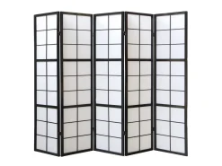 New Biombo 175x220x2.2 cm negro Shoji Negro / Blanco