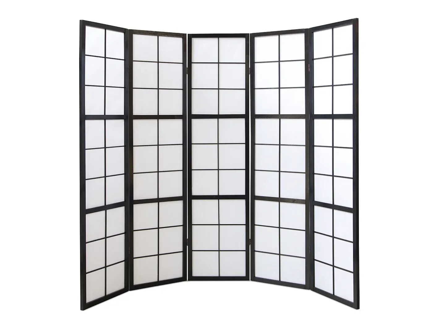 New Biombo 175x220x2.2 cm negro Shoji Negro / Blanco