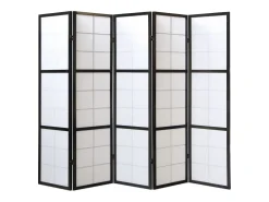 New Biombo 175x220x2.2 cm negro Shoji Negro / Blanco