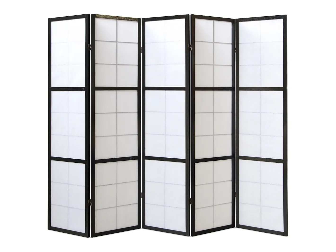 New Biombo 175x220x2.2 cm negro Shoji Negro / Blanco