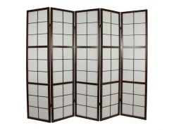 New Biombo 175x220x2.2 cm negro Shoji Negro / Blanco