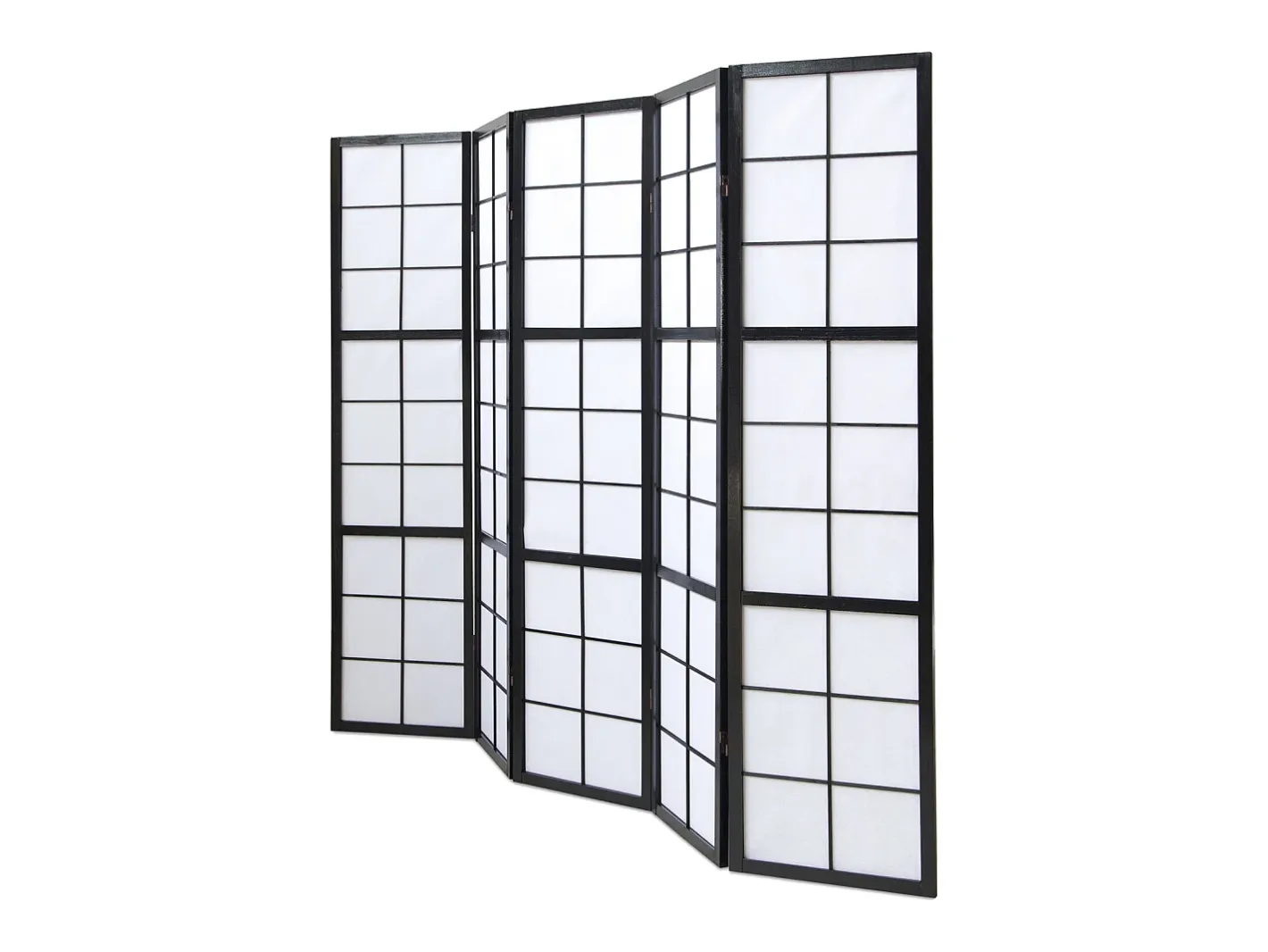 New Biombo 175x220x2.2 cm negro Shoji Negro / Blanco