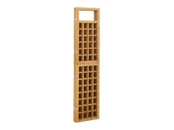 Biombo-Biombo/Enrejado de 4 paneles madera maciza de abeto 161x180 cm ES913571 Marru00f3n