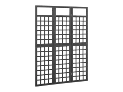 Biombo-Biombo/Enrejado de 3 paneles madera de abeto 121x180 cm ES317698 Negro