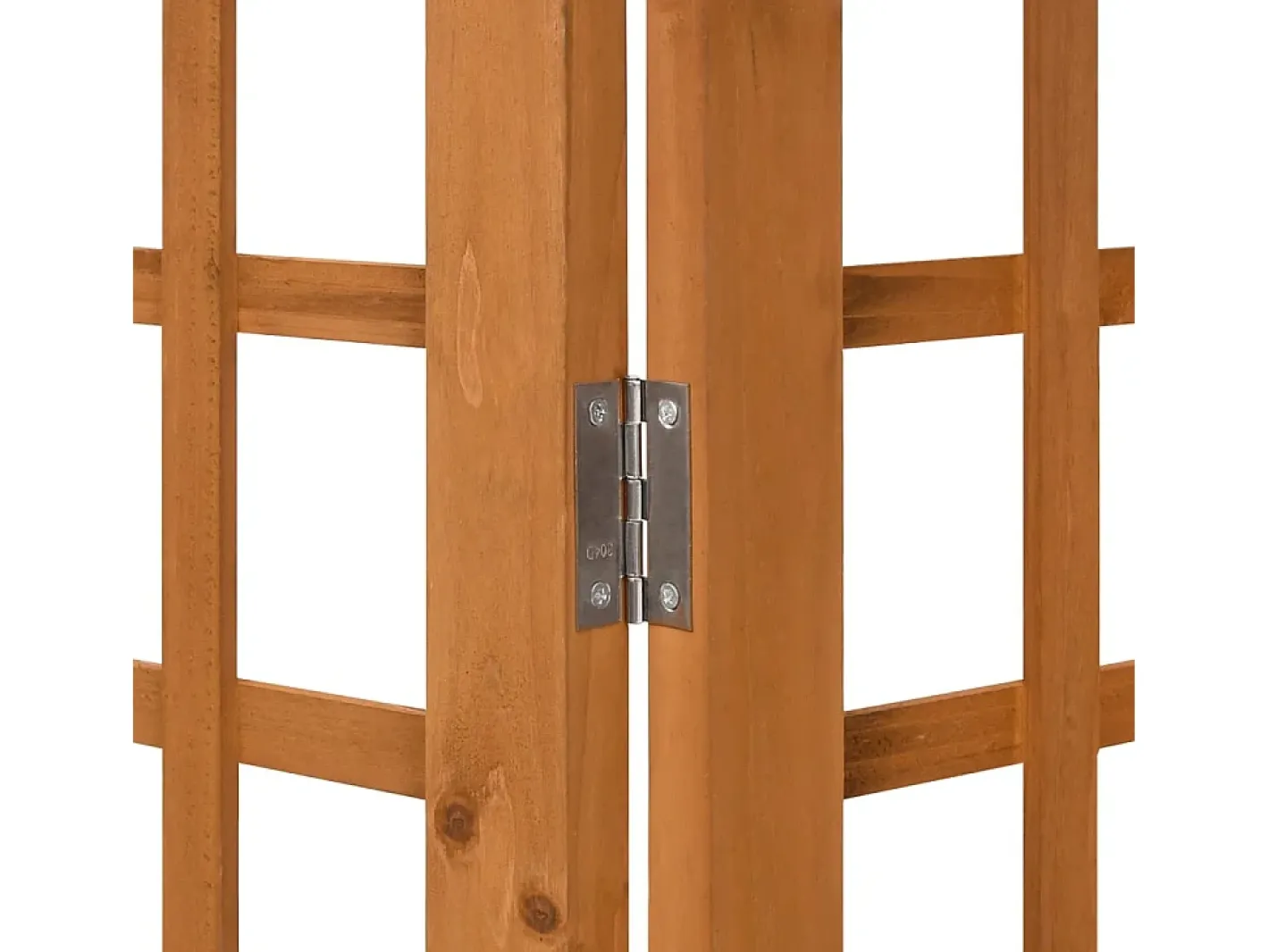 Biombo/Enrejado de 3 paneles madera maciza abeto 121x180,5 cm ES748981 Marru00f3n Discount
