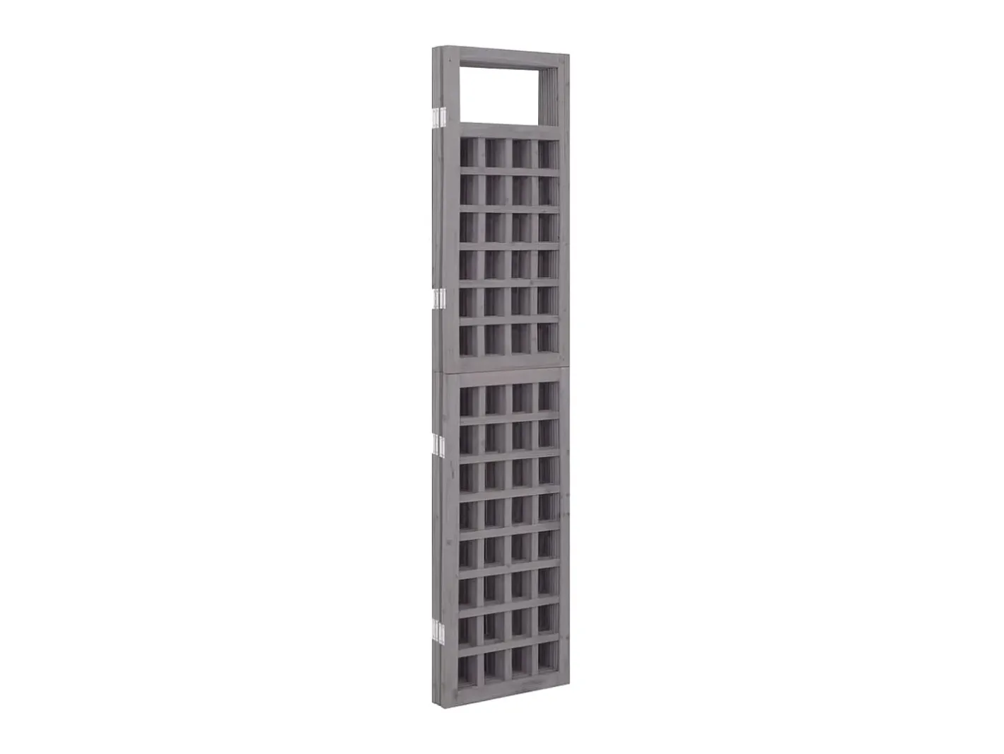 Biombo/Enrejado de 4 paneles madera de abeto 161x180 cm ES696070 Gris Hot