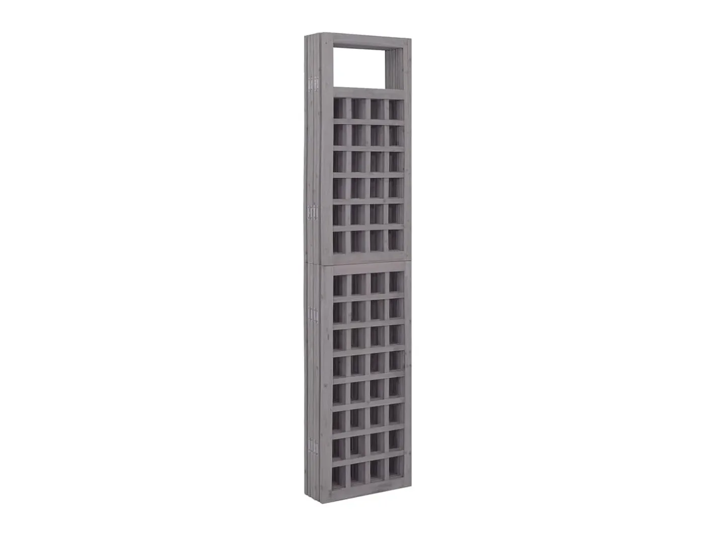 Biombo-Biombo/Enrejado de 6 paneles madera de abeto 242,5x180 cm ES263679 Gris