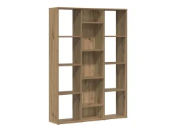 Biombo-Biombo/librería hecho a mano roble 100x24x140 cm Marru00f3n