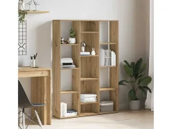 Biombo-Biombo/librería hecho a mano roble 100x24x140 cm Marru00f3n