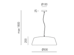 Blanca - Lámpara colgante Níquel 1XE27 max 1X60W IP20 - Lámpara de techo con diseño moderno en aluminio - Casquillo E27 Plateado