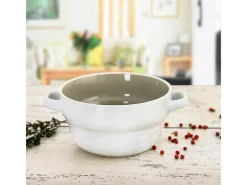 Bol Vita Quid cerámica blanco/marrón 50 cl Marru00f3n Discount
