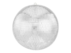 Lámpara Suspendida-Bola de Espejo Disco SucceBuy de 30 cm con Anillo de Suspensión para Fiestas, Decoración Ideal para DJ Club, Bodas, Cumpleaños, Navidad Plateado