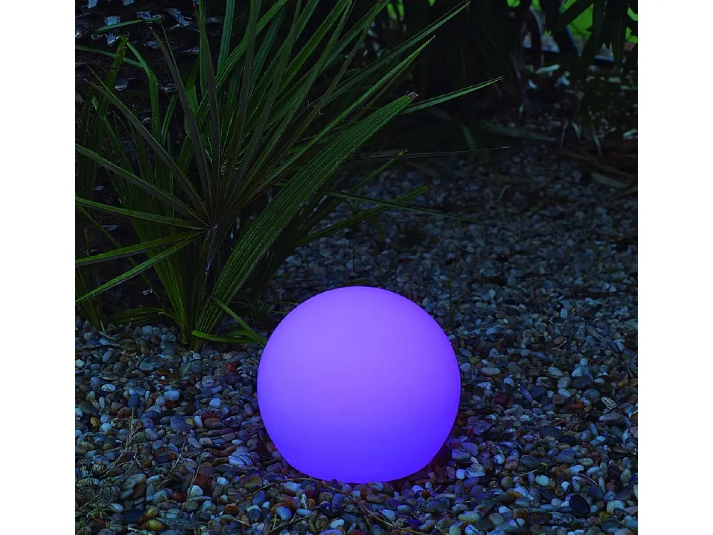 Newgarden Iluminación Exterior-Bola de luz exterior Buly 30 cm Solar + recarga eléctrica (+ Flotante) Blanco
