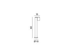 Sale Bolardo de jardín con 1 bombilla E27 máx. 35 W, IP65, aluminio pintado, bolardo para exteriores, acero Corten-Perenz Marru00f3n