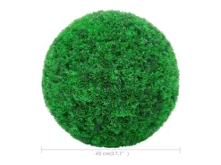 Bolas de boj artificiales 2 piezas 45 cm Verde