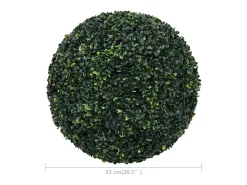 Planta Artificial-Bolas de boj artificiales 2 piezas 52 cm Verde