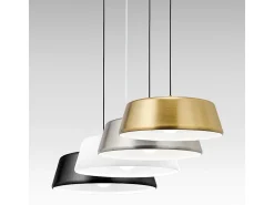 Clearance Bonella - Lámpara colgante blanca 1XE27 max 1X60W IP20 - Lámpara de techo con diseño moderno en aluminio - Casquillo E27 Blanco