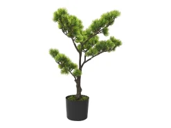 Bonsái pinus artificial con macetero 60 cm ES937735 Verde