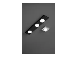 Outlet Botón - Plafón LED GX53 máx. 15 W, Cuadrado 11,5 x 11,5 cm, Metal pintado, IP20 - Perenz - Negro