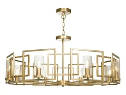 Hot Maytoni Bowi Lámpara Colgante de Techo Cilíndrica Oro, 8 Luces, E14 Dorado