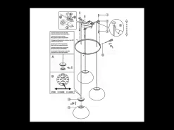 Brena - Fabas Luce Lámpara colgante circular de 3 luces - LED regulable de 30 W - Florón redondo de 35 cm de diámetro. Transparente Discount