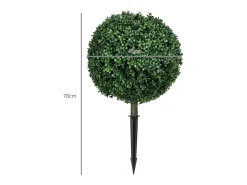 Outlet Buxus artificial con tallo, protección UV, plástico, (40x40x70 cm) Verde