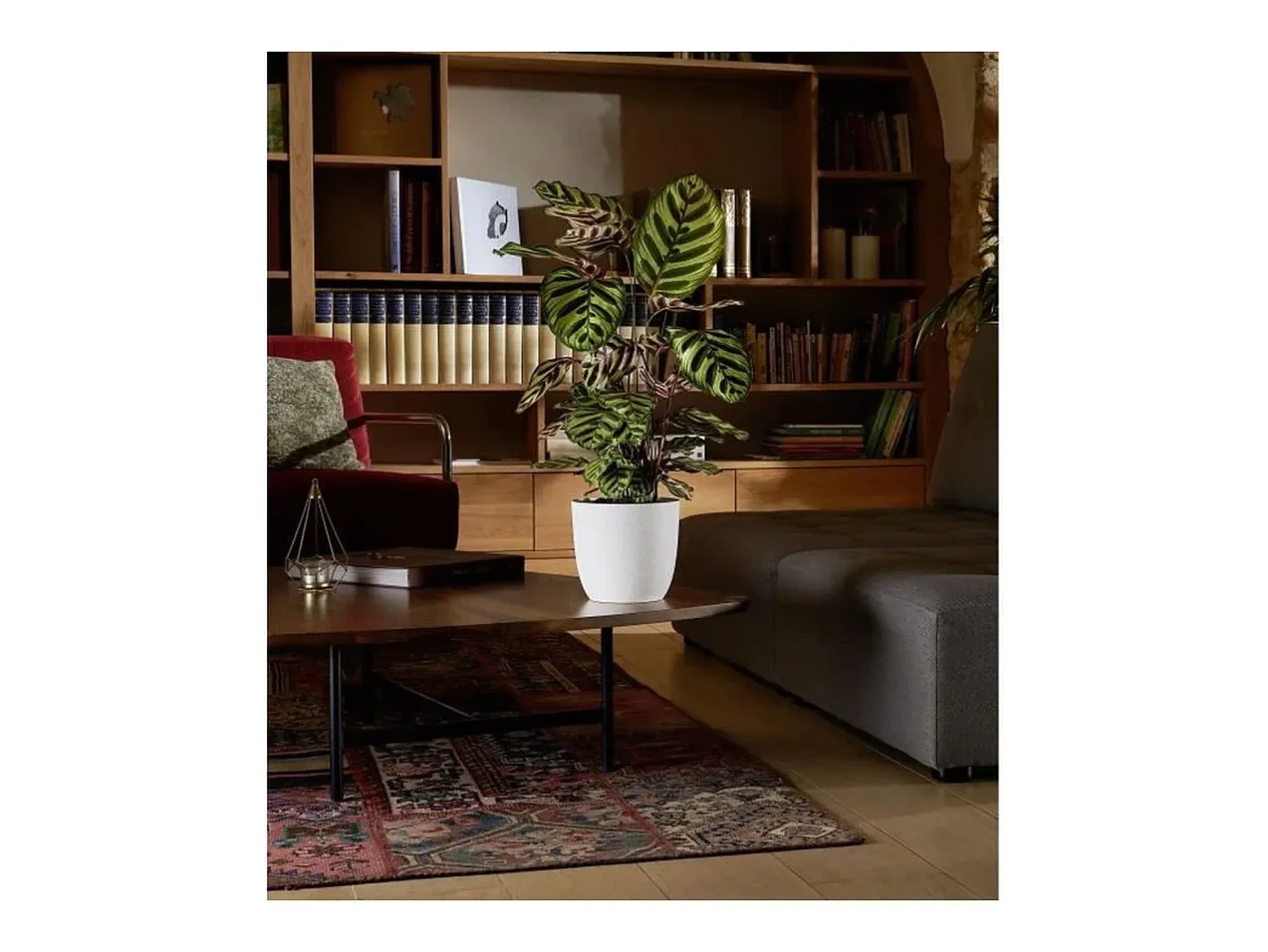 Cache-pot Opale marfil Ø 29,5 cm diseño facetado sin pies para macetas Blanco Discount