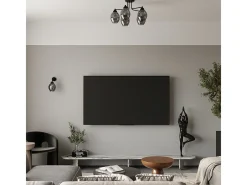 Sollux Lighting Lámpara Suspendida-Candelabros Allivon moderno de acero - 3 fuentes luminosas 3000K - L.54 x A.36 cm - Negro