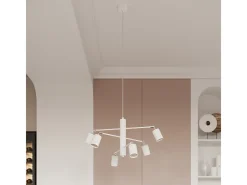 Sollux Lighting Candelabros Lemmi Moderno De Acero - 6 Fuentes Luminosas - L.77 X A.125 Cm - Blanco Clearance