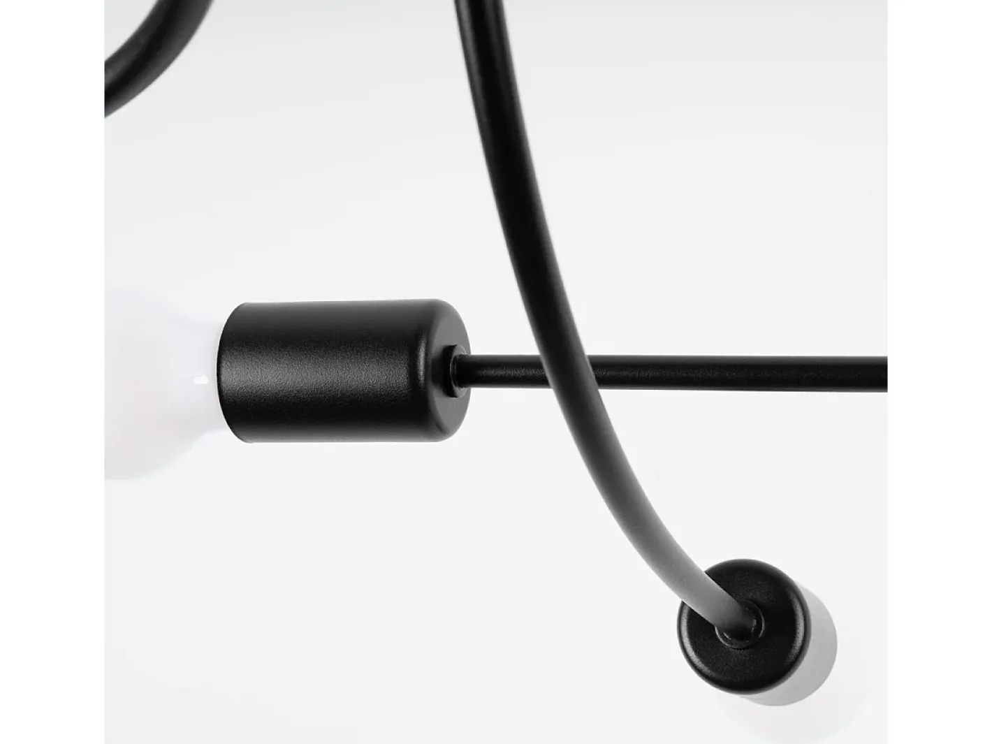 Sollux Lighting Lámpara Suspendida-Candelabros Levar Industrial De Acero - 6 Fuentes Luminosas - L.69 X A.29 Cm - Negro