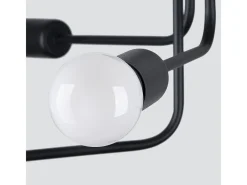 Sollux Lighting Candelabros Norah Moderno De Acero - 6 Fuentes Luminosas - L.68 X A.33 Cm - Negro Discount