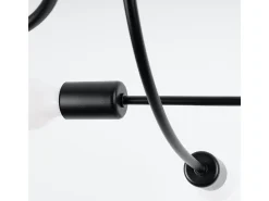 Sollux Lighting Lámpara Suspendida-Candelabros Varilex industrial de acero - 6 fuentes luminosas 3000K - L.69 x A.29 cm - Negro
