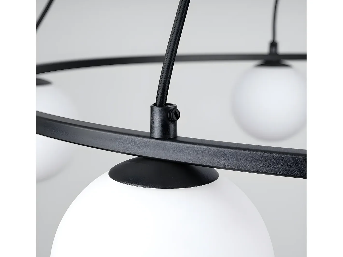 Sollux Lighting Candelabros Yoli Moderno De Acero/Vidrio - 5 Fuentes Luminosas - L.80 X A.98 Cm - Negro Best