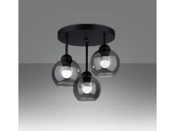 Online Sollux Lighting Candelabros Zelaro moderno de acero - 3 fuentes luminosas 4000K - L.35 x A.35 cm - Negro