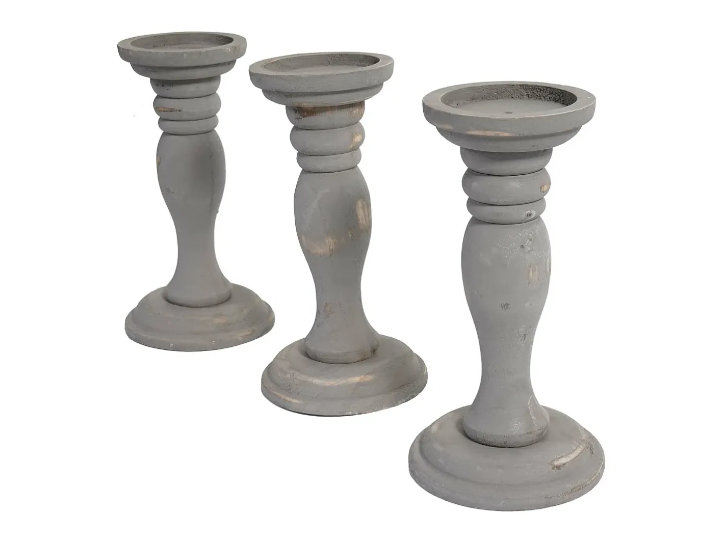 MCW Candelero H361 (juego de 3), Gris Outlet