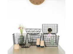 Pt Living Cesta de fruta de alambre Diamond 35 cm Negro Online