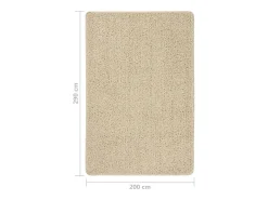 Best Garden Furniture Charleroi Alfombra peluda antideslizante color 200x290 cm Crema