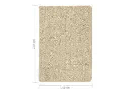 Garden Furniture Charleroi Alfombra peluda antideslizante color 160x230 cm Crema New