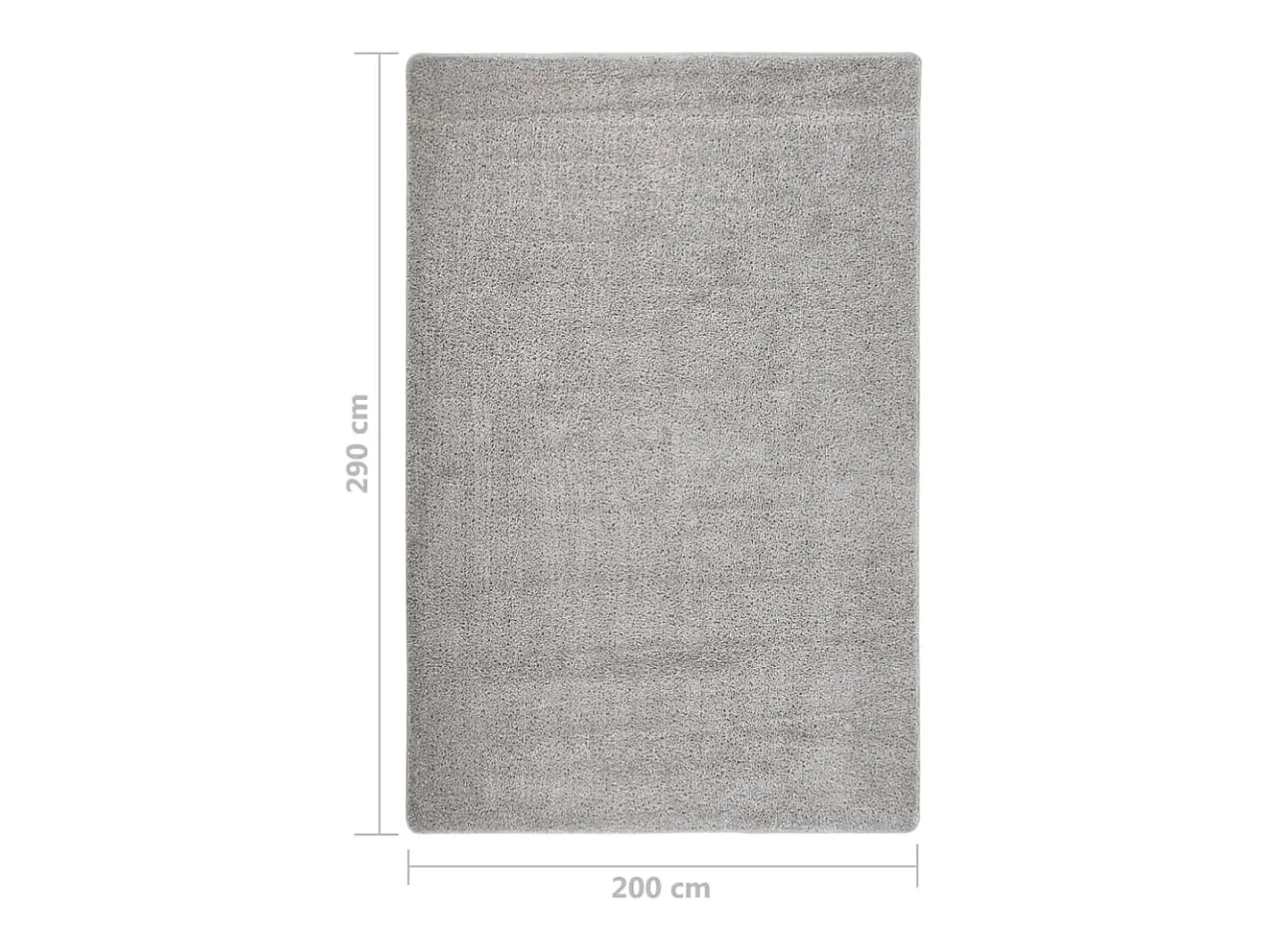 Garden Furniture Alfombra De Salón-Charleroi Alfombra peluda antideslizante 200x290 cm Gris claro