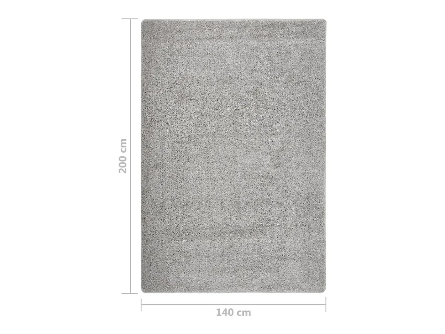 Garden Furniture Charleroi Alfombra peluda antideslizante 140x200 cm Gris claro Clearance