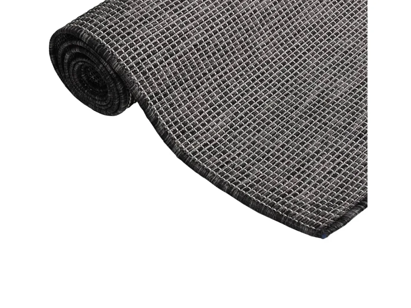 Online Garden Furniture Christiaan Alfombra de exterior de tejido plano 80x250 cm Gris
