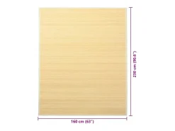 Best Garden Furniture Claire-Emmanuelle-Rose Alfombra de bambú color natural 160x230 cm Marru00f3n