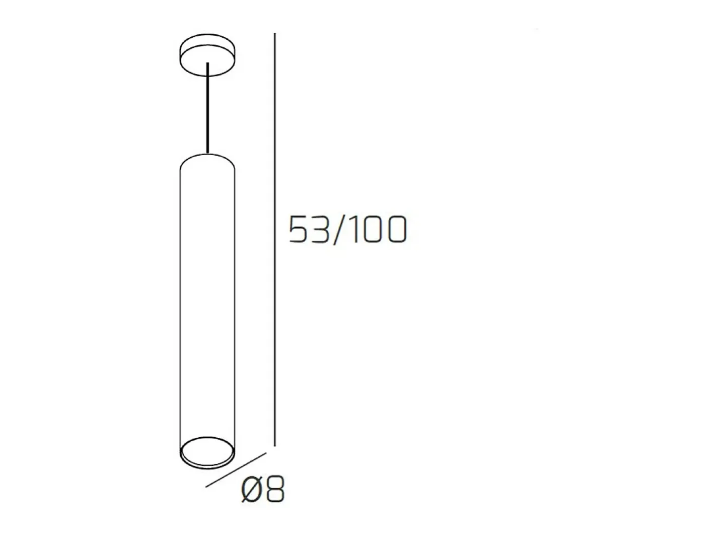 Lámpara Suspendida-Cloud Sospensione Tubo H.50 1 Luce Sabbia Marru00f3n